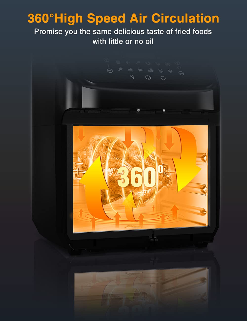 Buy Air Fryer 12L Air fryer Oven with Rotisserie Function, 12 in 1