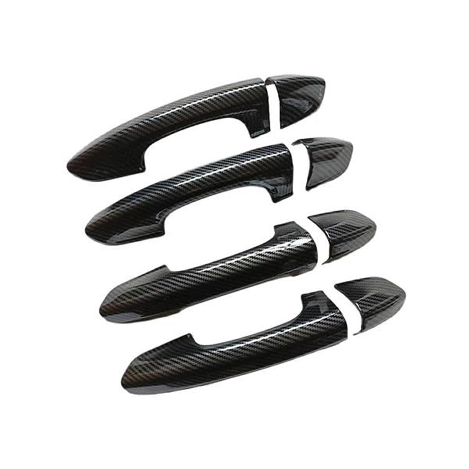JTWMTY Carbon Fiber Car Exterior Door Handle Cover Accessories for Ford for Mondeo for Fusion 4 MK4 CD391 2014-2022(4Handle NO Keyhole)