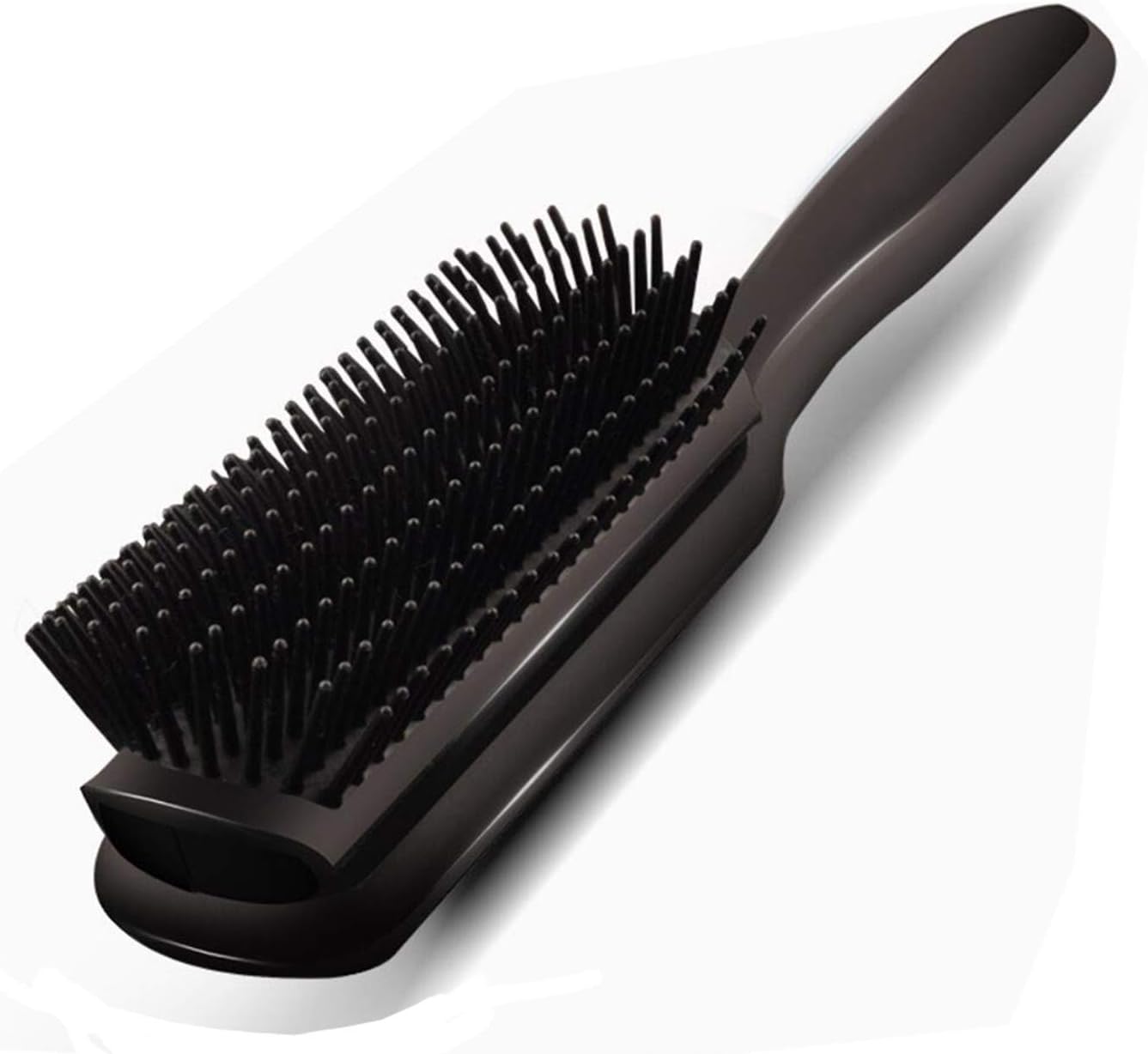 Professional 9 Row Detangling Hair Brush Black,Detachable Styling Hair Brush/Comb for Pompadour Hair, Slicked Back Hair, Mohawk Hair,Rockabilly Hair and The Quiff for Men&Women