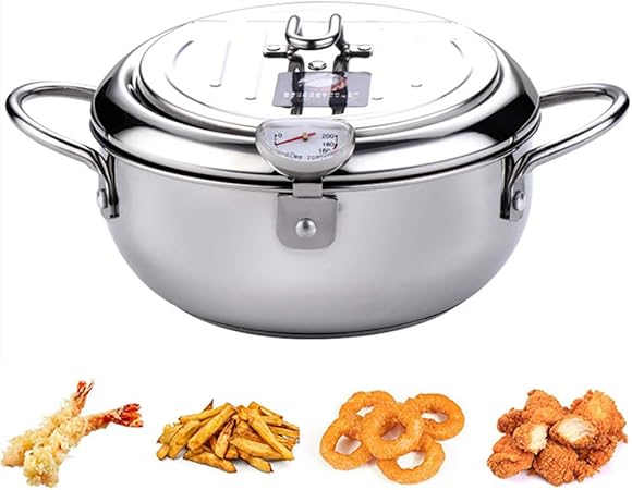 温度計の誘導炊飯器を持つ日本の天ぷら小油フライヤー rsgmladokgi.com