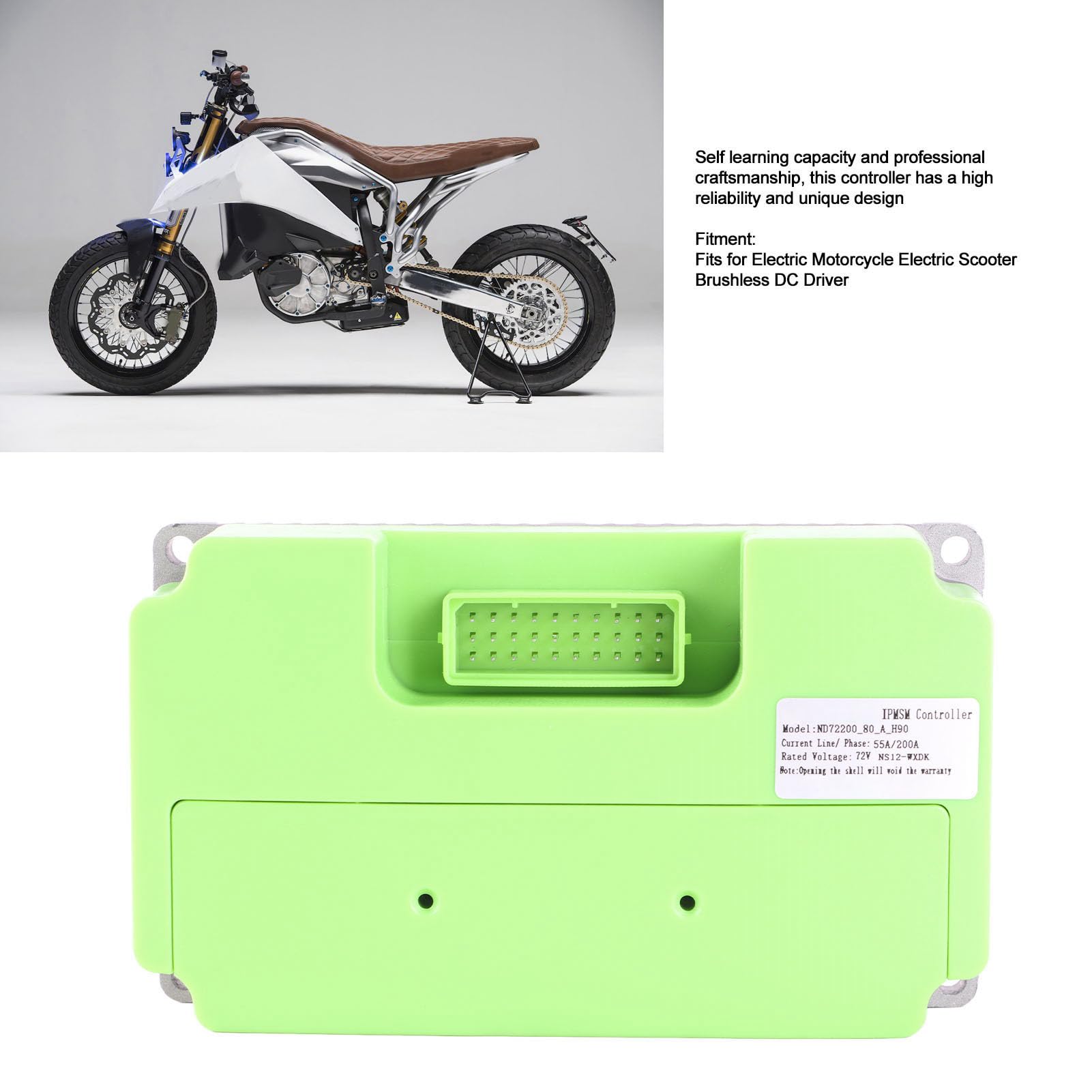 Sterownik Sinusoidalny Silnika Motocykla Elektrycznego, Stabilne Zarządzanie Bezszczotkowy Regulator Prędkości Silnika 72 V 200 A, Samouczący się Regulator Prędkości