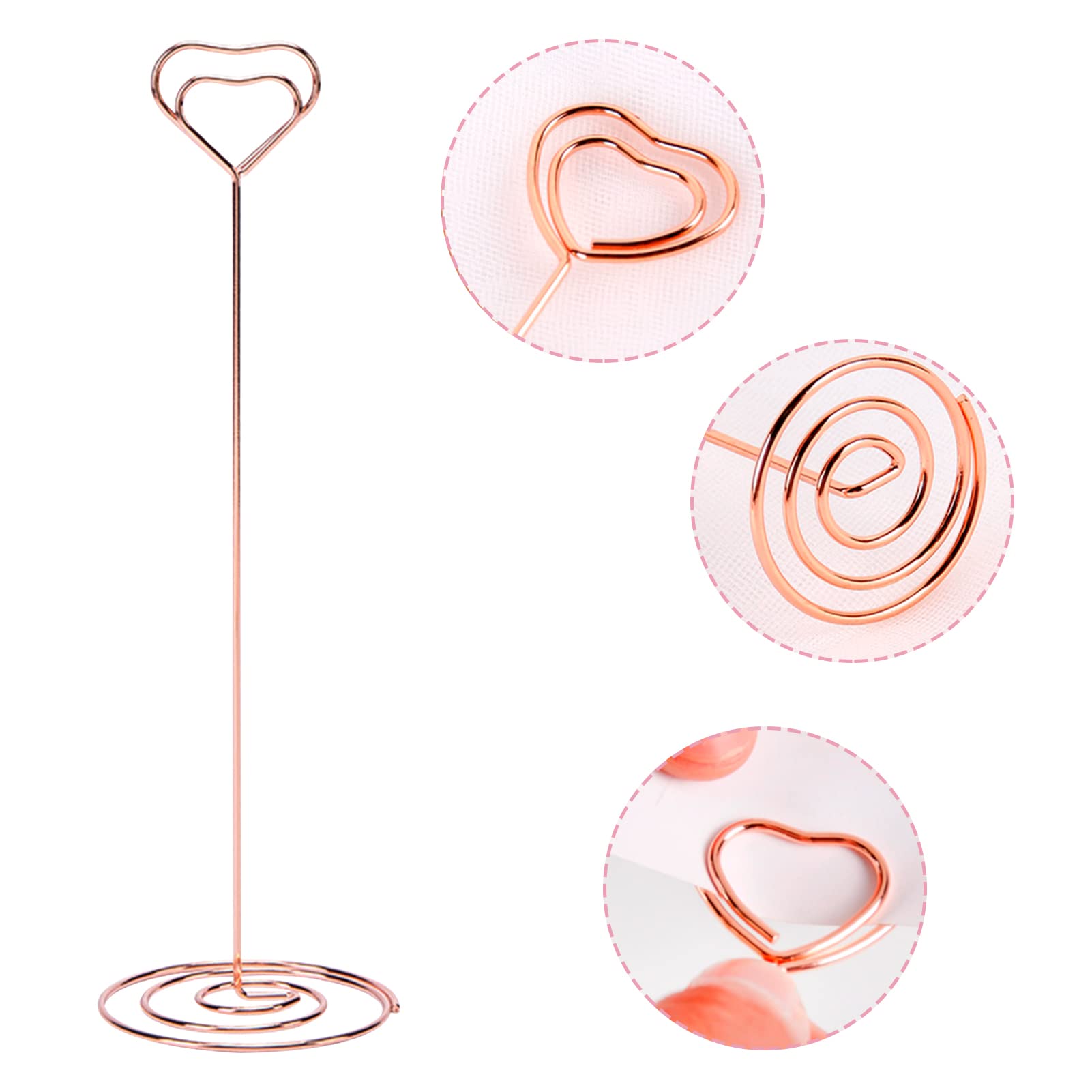 Amazon | 10個 8.75インチ ハート 写真 スタンド メモクリップ カード