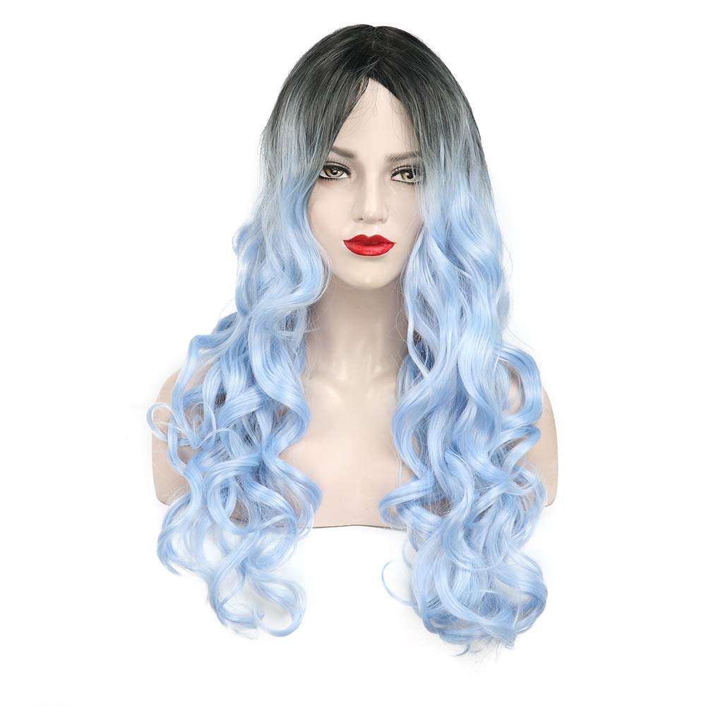 – Fawoonu Wig, Fashion Long Curly Hair Gradient Wig Women Costume Anime Cosplay Wig