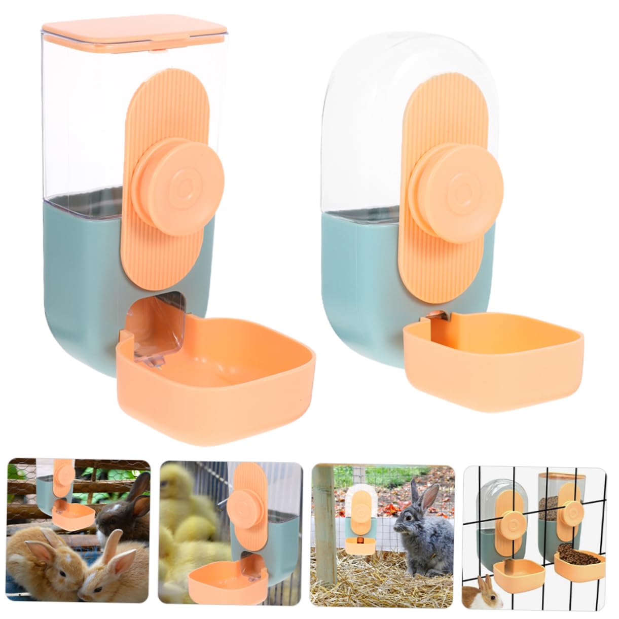 Mangiatoia Per Conigli Sospesa Dispenser Automatico Cibo Acqua Strumenti Alimentazione Animali Domestici Realizzata Materiale Plastico Duraturo