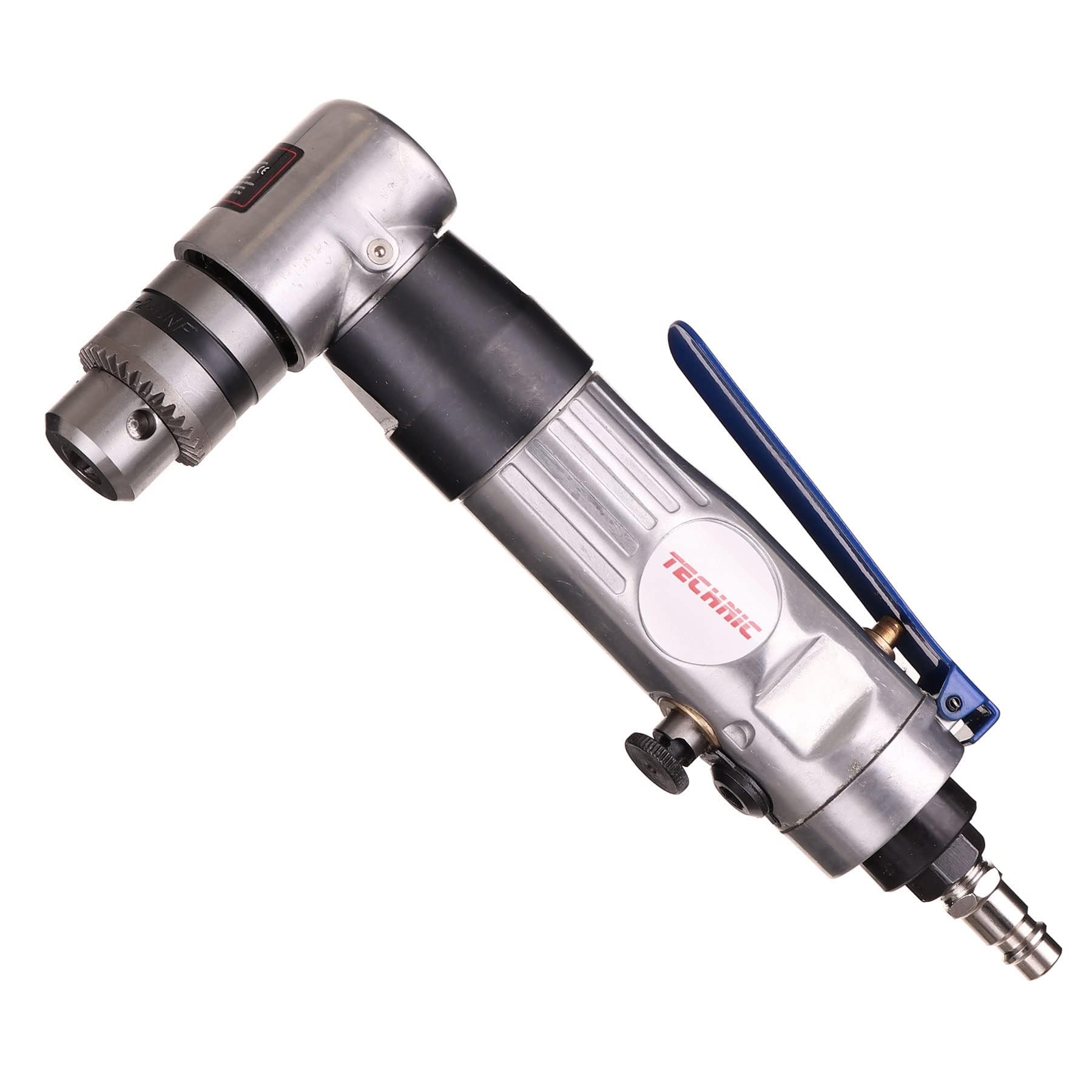 TC TECHNIC AT-5051 Pneumatische Winkelbohrmaschine mit Schlüsselfutter für Bohrer Drehrichtung Einstellmöglichkeit Höhe 95 mm Drehzahl 180 U/min