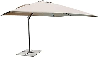 Milani Home s.r.l.s. Ombrellone da Giardino 2 X 3 Palo Laterale Telo Beige per Esterno Ristorante Gelateria Bar Hotel Albergo