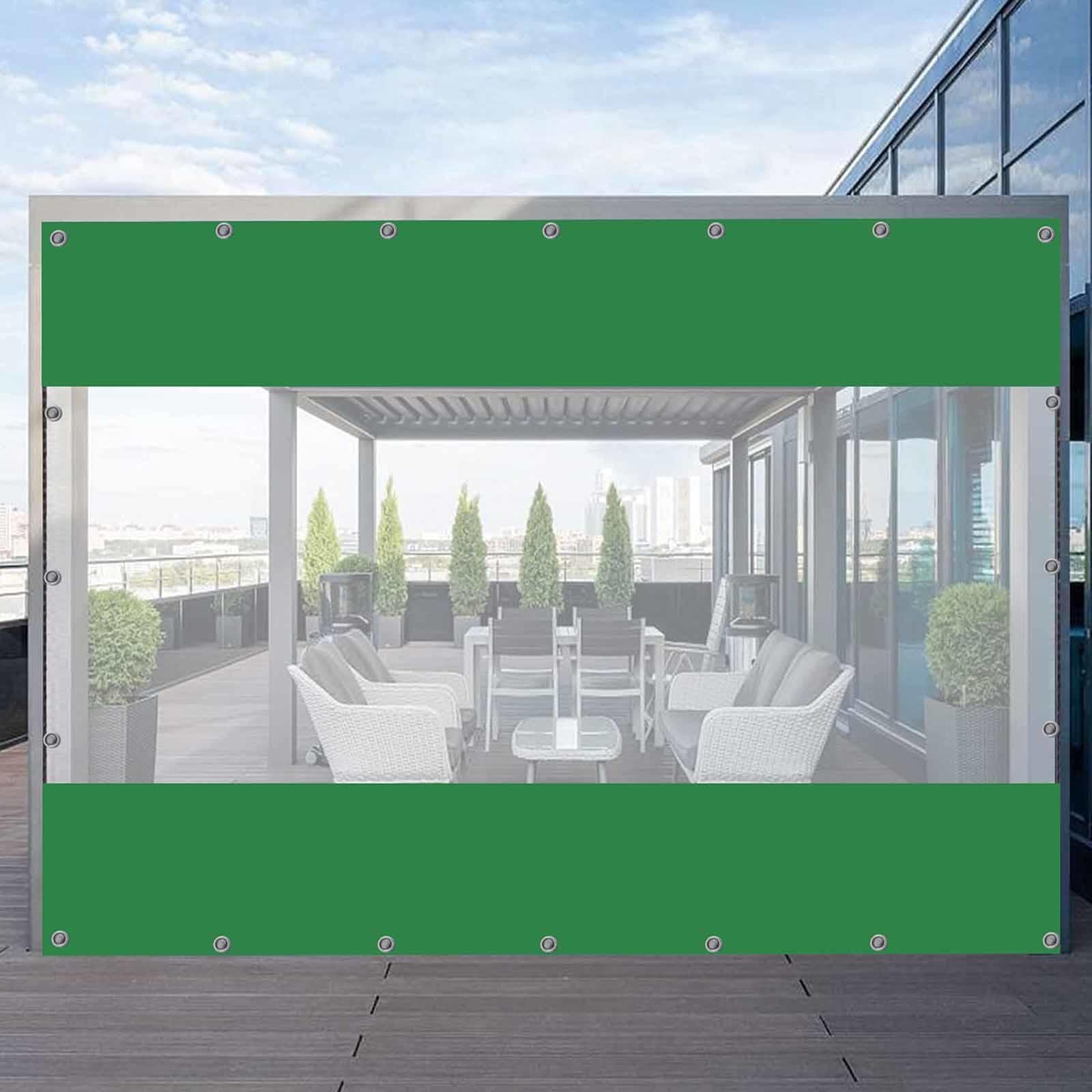 Bâche transparente avec œillets en PVC imperméable 2.5x3.5m pour rideaux extérieurs