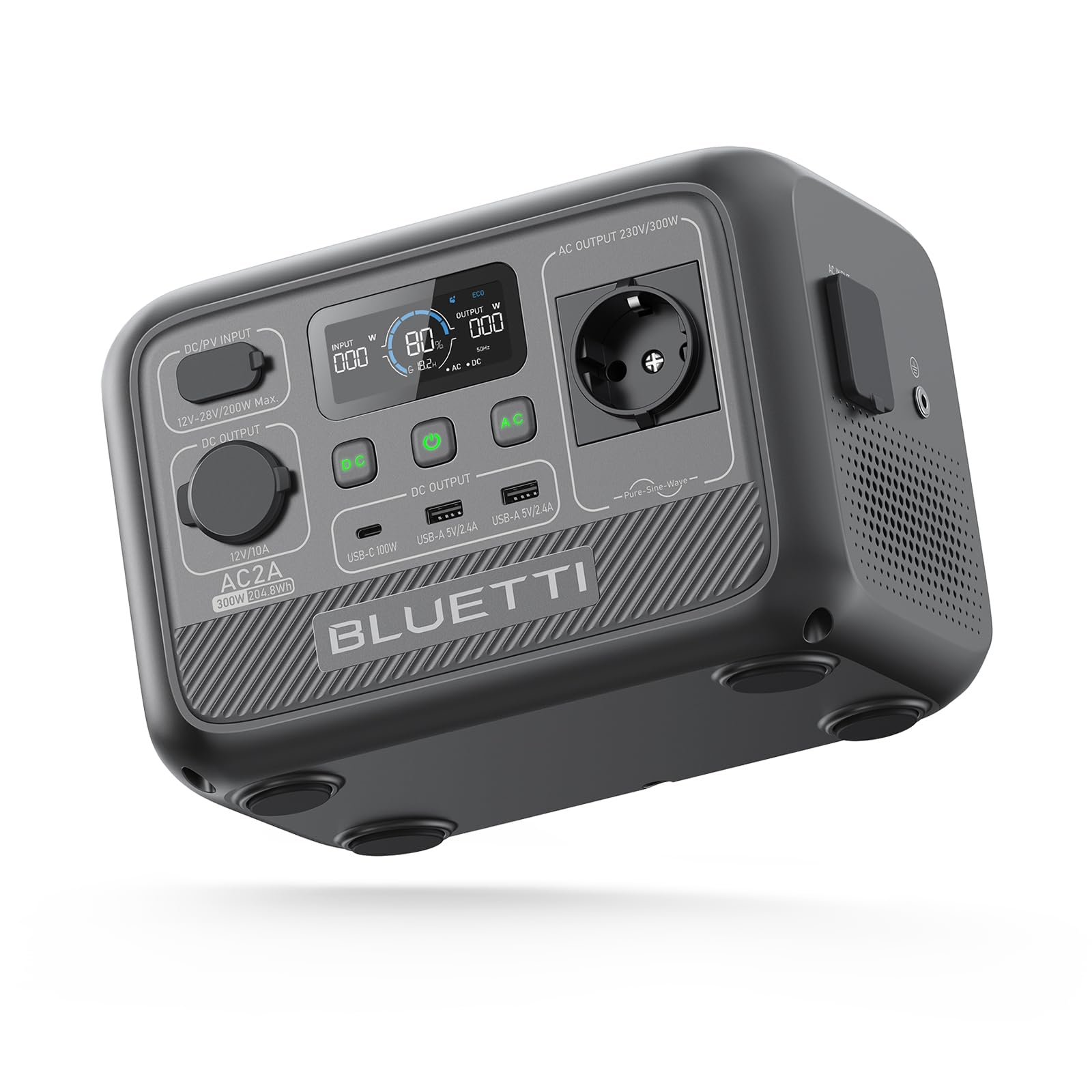 BLUETTI Station Électrique Portable AC2A, 204Wh Batterie LiFePO4 avec 1 Sortie CA 300W (600W Pic), Recharge 0-80% en 30 Min, Le Produit n'a Pas été Utilisé (Reconditionné - Excellent)