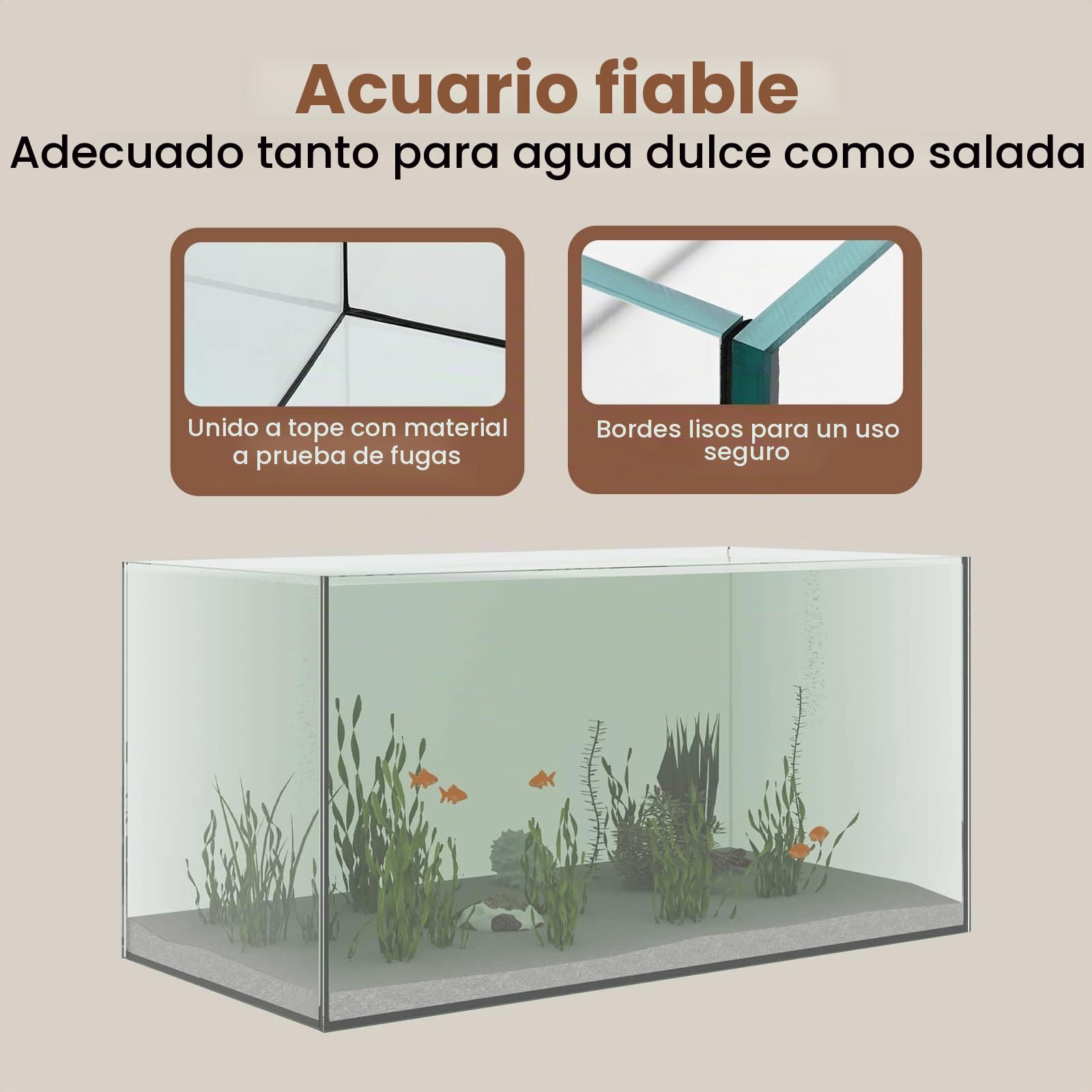 vidaXL Acuario con Almacenamiento Transparente 60 x 30 x 30 cm Cristal, Acuario exhibidor, Tanque de Vidrio Moderno, pecera panorámica, para Interiores y Exteriores
