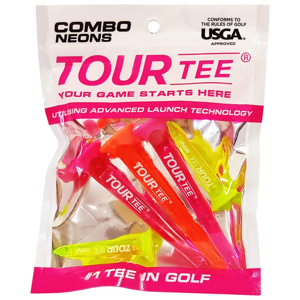 Tour Tee COMBO NEONS ゴルフティー(5本入り) PINK T…