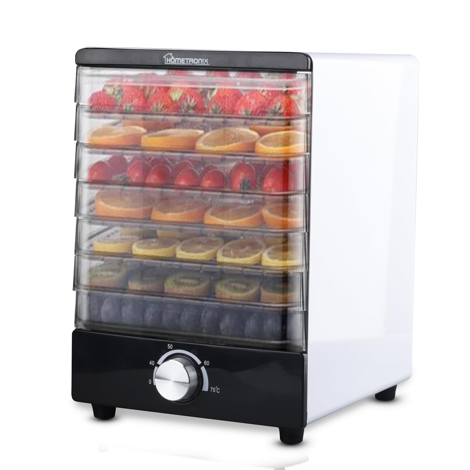 Food Dehydrator 7 Tier Fruit Dryer Meat Drying Machine 350W with Adjustable Temperature Control from 40-70°C, Removable Trays, for Jerky, Meat, Fruit, Vegetables and Healthy Snacks