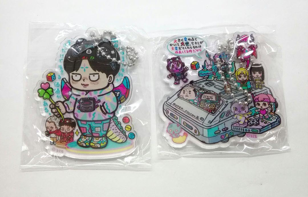 ナカムラキーホルダー ANGEL BLUE リールキーホルダー ナカムラくん ハナちゃん 2個セット