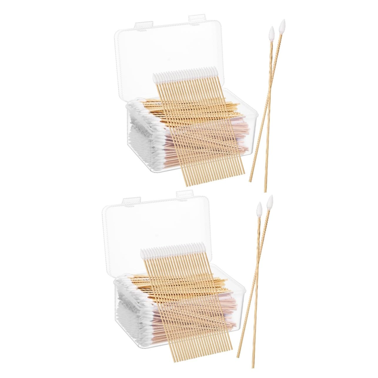 FRCOLOR 1000 Piezas bastoncillo de algodón hisopos puntiagudos palitos de algodón palos de pestañas botones de limpieza de oídos algodon bastoncillos cotonetes Hisopos de ombligo Madera