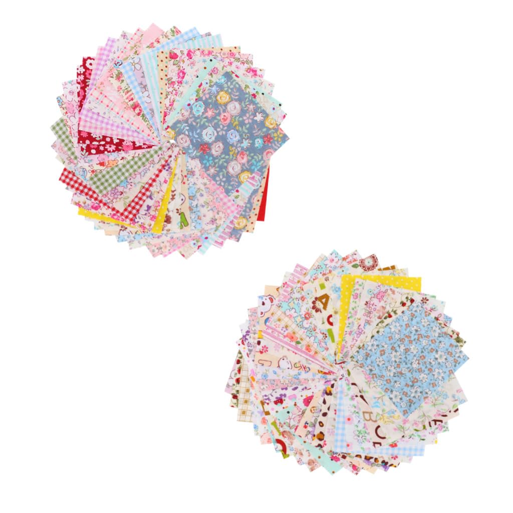 STOBOK 150pezzi Cotone Per Patchwork Materiale Per Cucito Creativo Morbido e Comodo Per Decorazioni e Artigianato