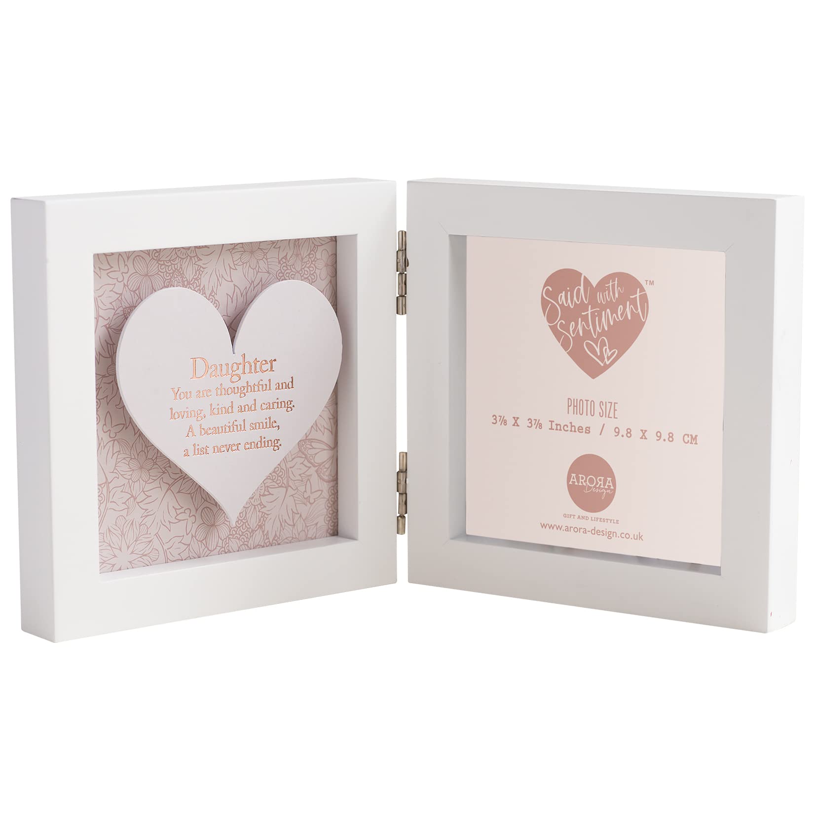 Said with Sentiment 7662 Daughter Hinged Heart Photo Frame
