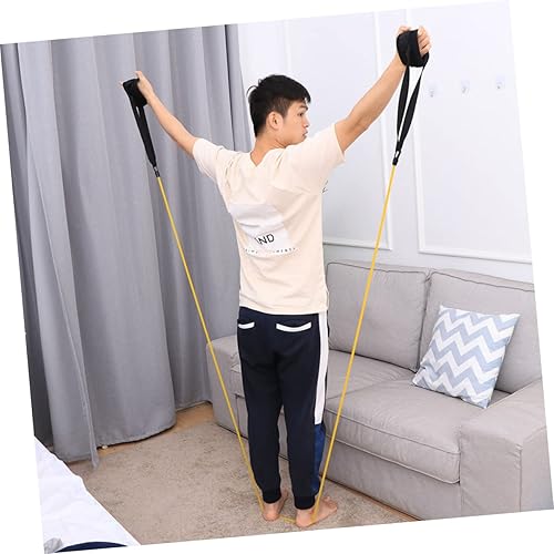 Miniatura 3 de CLISPEED 2 juegos de bandas de resistencia con asas, tubo de ejercicio, banda de resistencia a la natación, correa de resistencia a la natación,