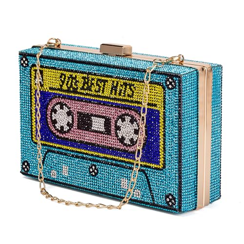 Image of Women Retro Crossbody Bag Rhinestone Fun Unique Evening Clutch Purses for Women
