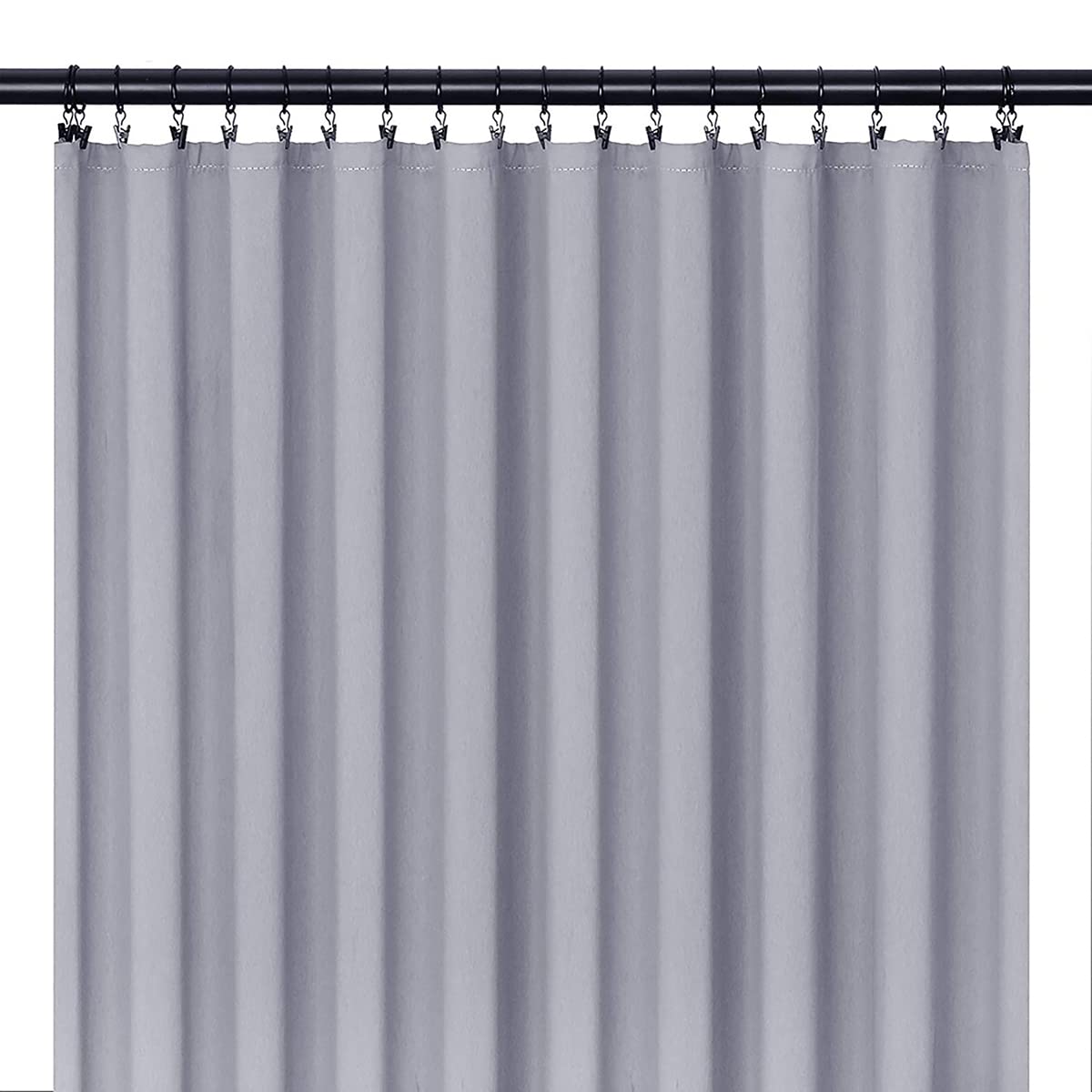 40 Stück öffenbare Gardinenringe mit Clips, Gardinenstangen Kleiderbügel Ringe für Fenster Badezimmer Vorhänge Clips 1,8x0,9cm