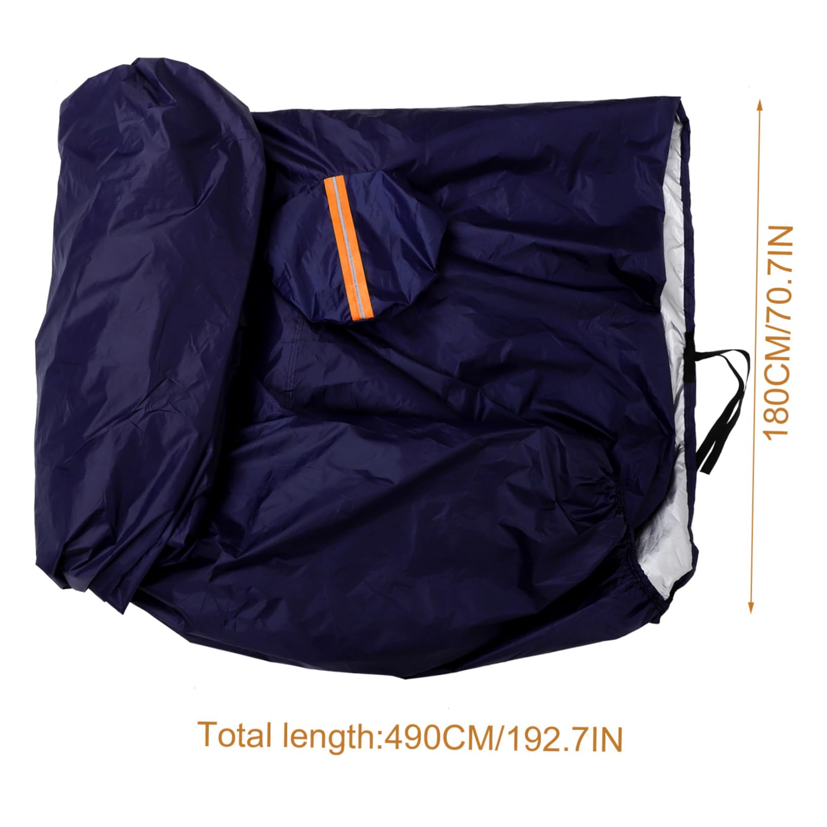 Toyvian 190t All-Weather Car Cover XXXL Outdoor Protective Cover with Windproof Straps Reflective Strips for Easy Identification Durable — view 6