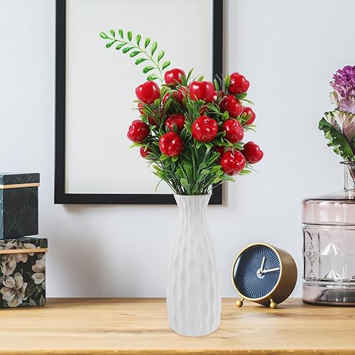 Miniatura 8 de VOSAREA 4 piezas de manzanas artificiales, ramas de frutas falsas, plantas vegetales, arreglos florales para bodas, Navidad, fotografía, accesorios