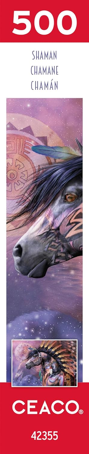 Ceaco - Shaman Puzzle - Laurie Prindle - 500 Piece Jigsaw Puzzles for Adults - Native American Art - Premium Board - Bonus Poster - 24 x 18 - USA Made