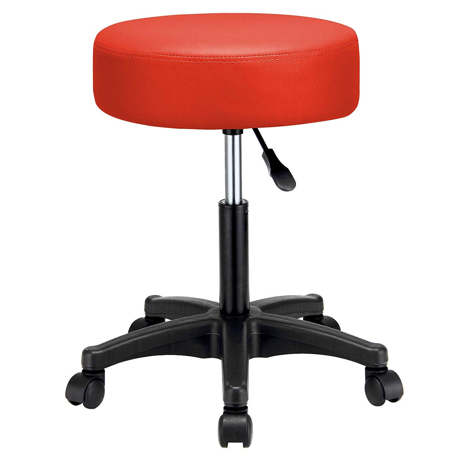 Height-Adjustable Swivel Bar Stool/Salon Chair/Doctor Stool/Medical Stool/Spa Chair/Restaurant Chair/Stool for Kitchen/Stool for Musicians (Red) | 12 Months Warranty-image-16
