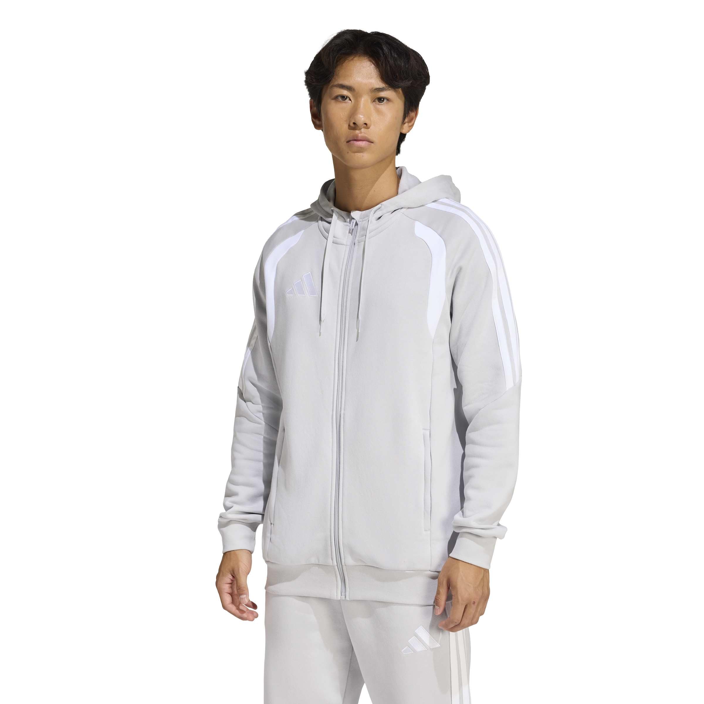 adidas Mezczyzni Tiro 26 League Sweat Full Zip Sweatshirt, team light grey/white, XS