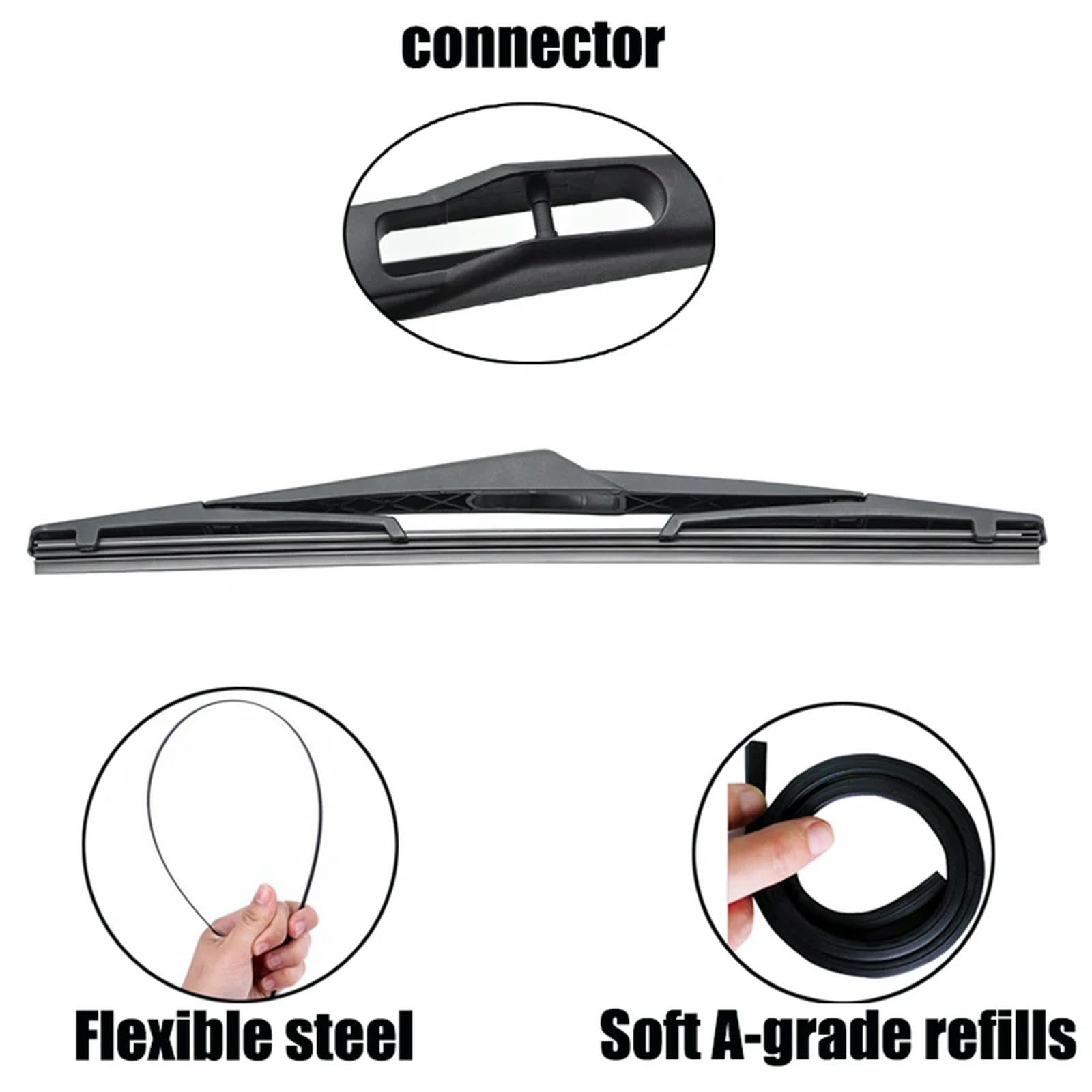 Reemplazo de limpiaparabrisas para Auto para Kia Picanto SA MK1 2004-2011 Escobillas limpiaparabrisas traseras de Repuesto para Auto 22"+16"+12"