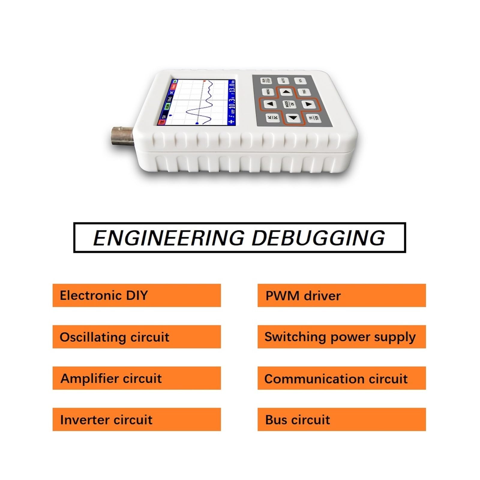 Mini oscilloscope numérique portable portable bande passante 5M taux d'échantillonnage 20MSps