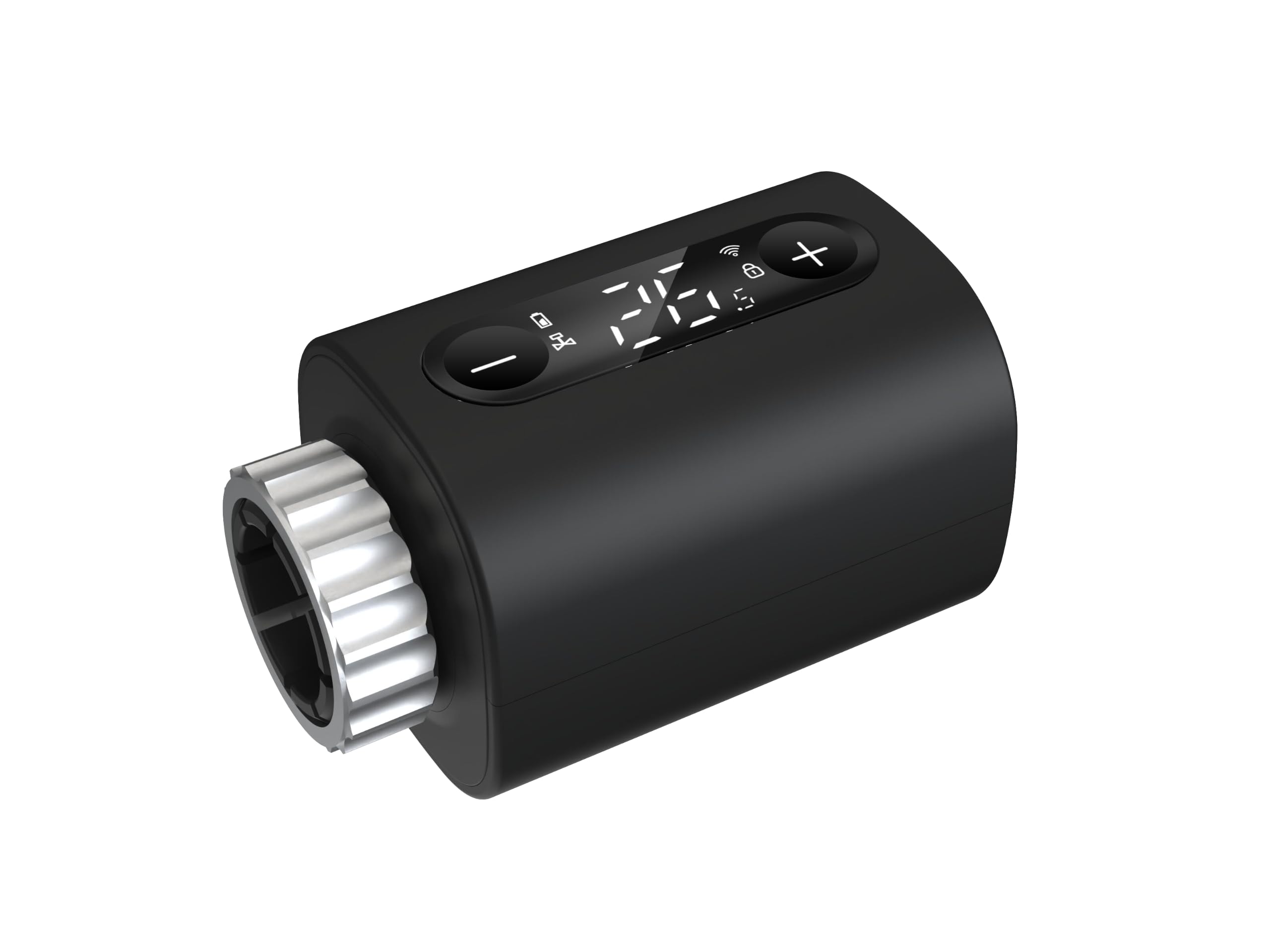 sanicomfort Smart Thermostatkopf WiFi Schwarz – Heizungsregler WLAN Intelligentes Raumthermostat für Heizkörper, Energie sparen & Temperatursteuerung via Smart Life App