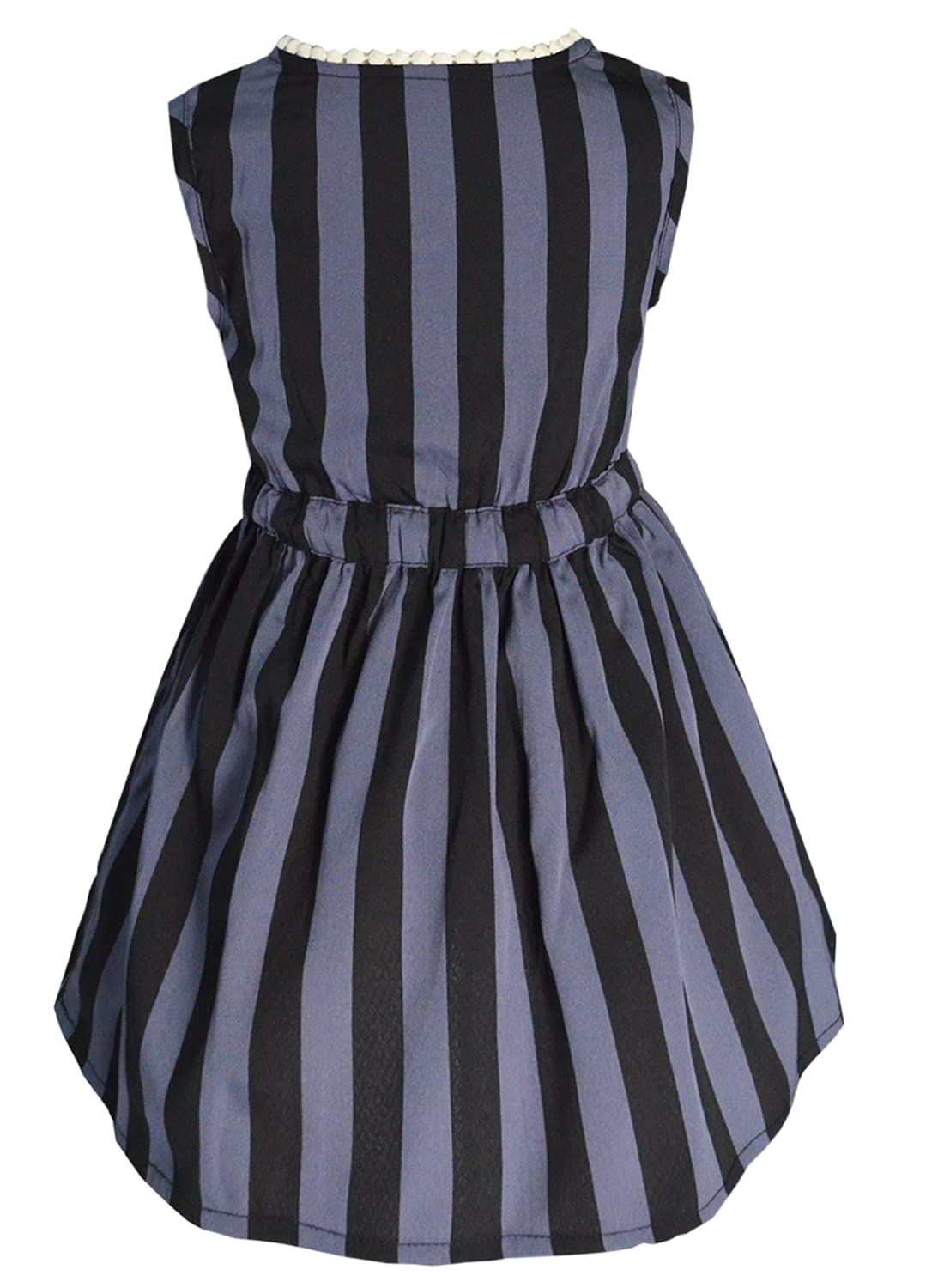 A.T.U.N. (ALL THINGS UBER NICE) Gestreiftes ärmelloses, knielanges Partykleid für Mädchen