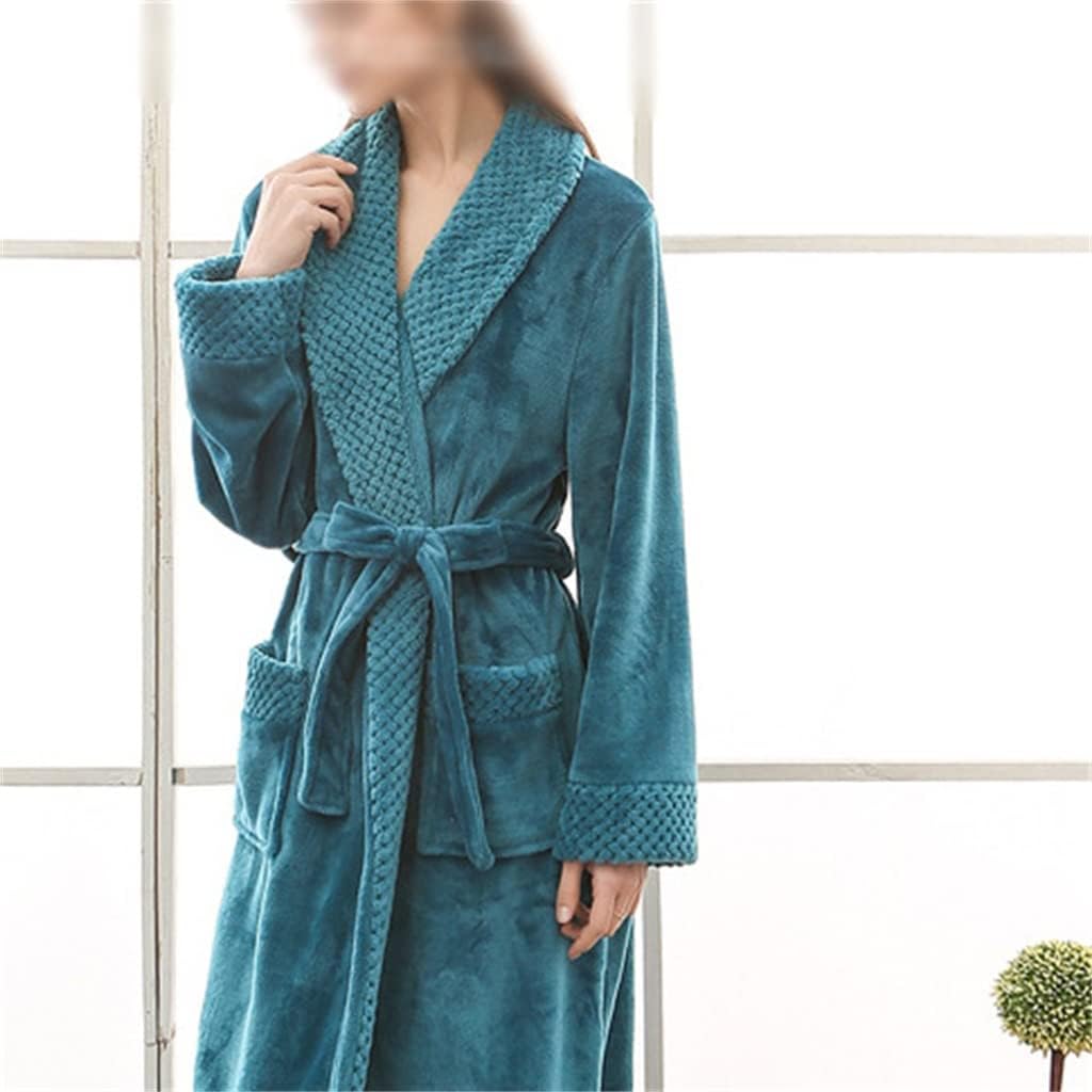 Coral Fleece Pajamas Thickened and Lengthened Couple Bathrobe Home Service