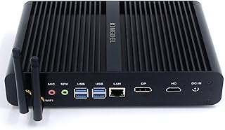 KINGDEL NC860 Fanless Mini PC, Powerful Nettop Computer, Intel i7-8550U 8th Gen. 4 Cores CPU, 16GB DDR4 RAM, 512GB SSD, 4K 4096x2304, HD Port, DP, Metal Case, Windows 11 Pro