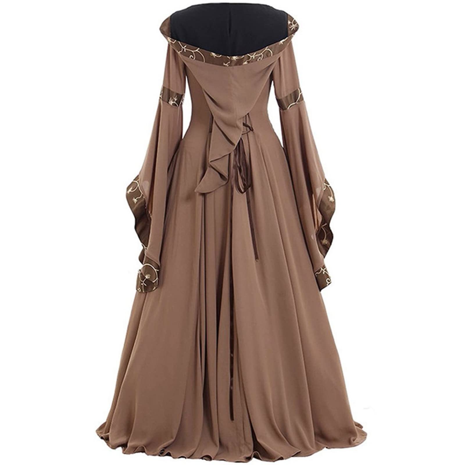 AEGJEGVD Mittelalter Kostüme Damen Renaissance Kleid Viktorianisches Kleid | Mittelalterliches Kleider, Gothic Kleidung,Corsagenkleid,Trompetenärmel Outfit,Maxikleid,Halloween Cosplay Karneval Kostüm