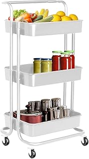 HYFIVE 3 Tier Trolley Storage Cart On Wheels ...,