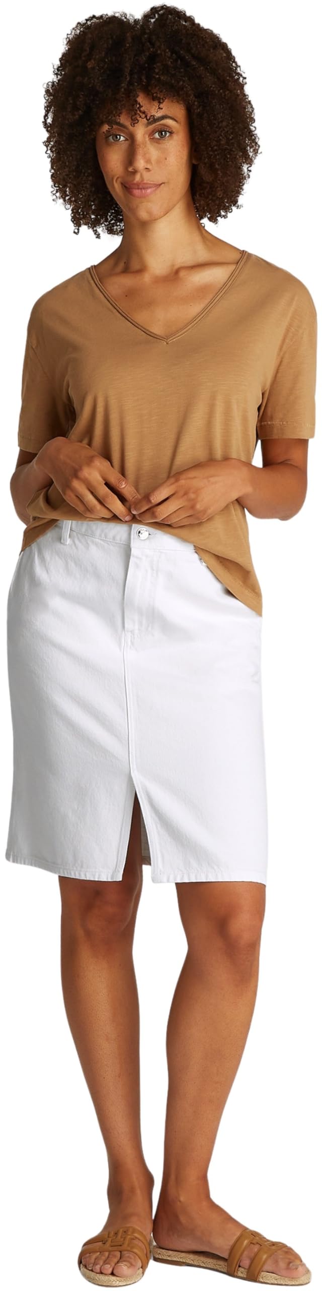 Tommy Hilfiger Damen Jeansrock Straight Knielang