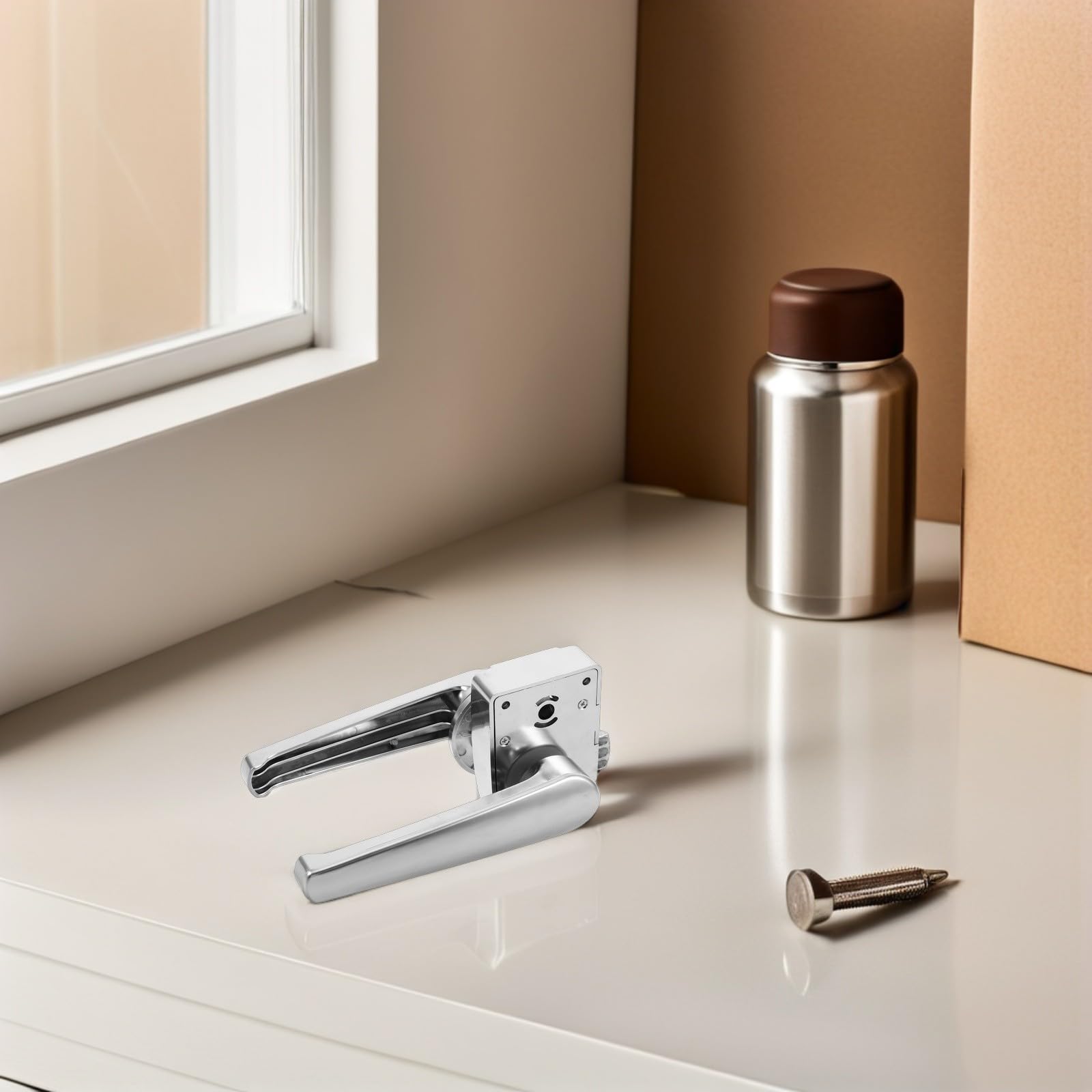 Cerradura de Puerta para Rv de Baño y Dormitorio Plata