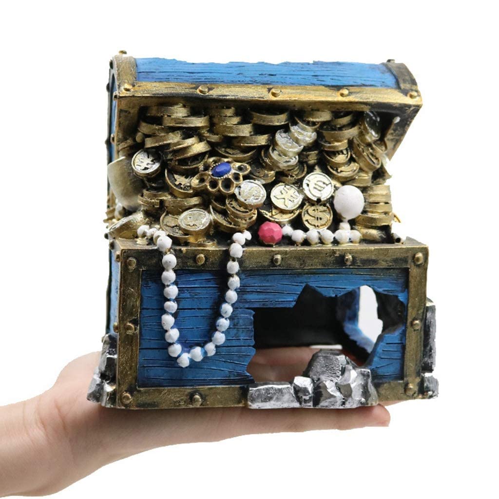 Escondite del Tesoro, paisajismo del Acuario, decoración del hábitat, escondites de Peces, lagartos y Tortugas, Accesorios para Cajas de Cuevas de Reptiles