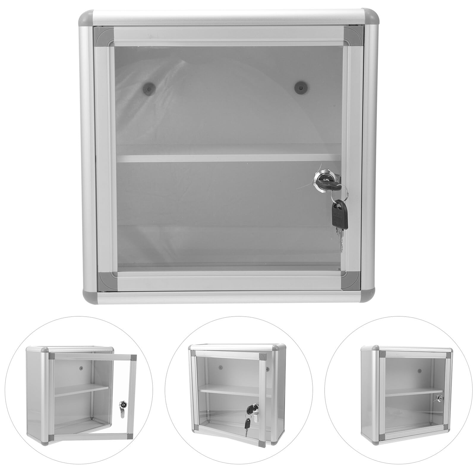 GARVALON Botiquín de Primeros Auxilios con Llave y Almacenamiento Multifuncional de Aleación de Aluminio para Medicamentos, Caja de Pared Fiable para Uso en Actividades al Aire Libre