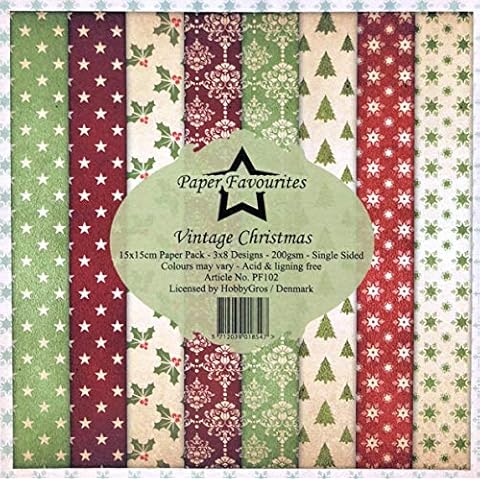Paper Favourites Vintage Christmas 24 Sheet Paper Pack Cover