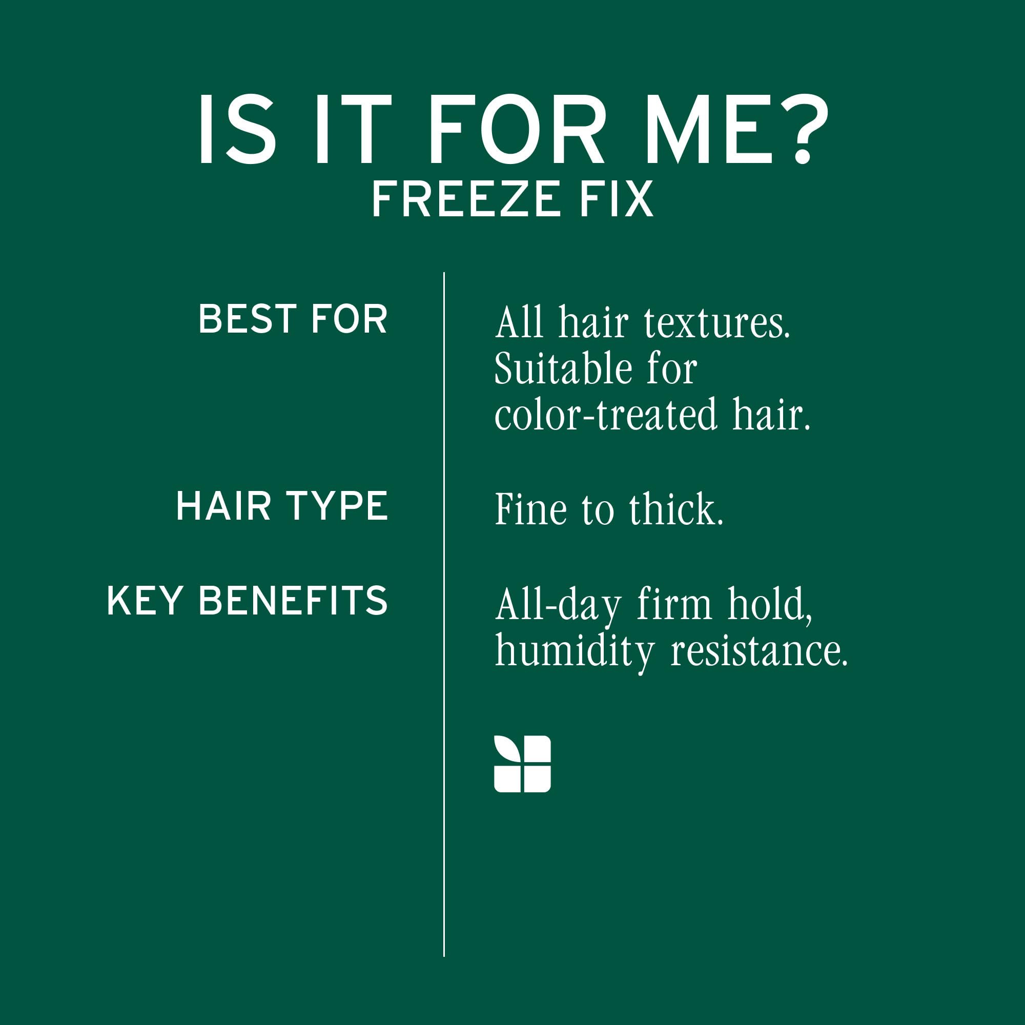 Biolage-Freeze Fix - Humidity-Resistant Fast-Drying Anti-Frizz Hairspray, Long-Lasting Strong Hold, For All Hair Types, Vegan & Paraben-Free