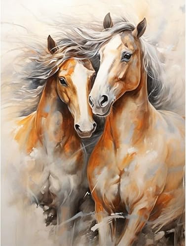 Stalente Kits de pintura de diamantes para adultos, kit de arte de diamantes redondo de caballo de taladro completo, pintura 5D con diamantes, disponible en Yaxa Peru
