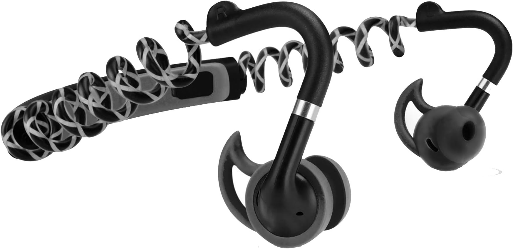 POWERbeast Running Headphones Bluetooth In Ear Wireless Earbuds Sport Earphones with Remote and Mic,Secure Fit,Ear hook,Waterproof Workout Ear Buds for Jogging Gym,Cell Phones Headset (Black)