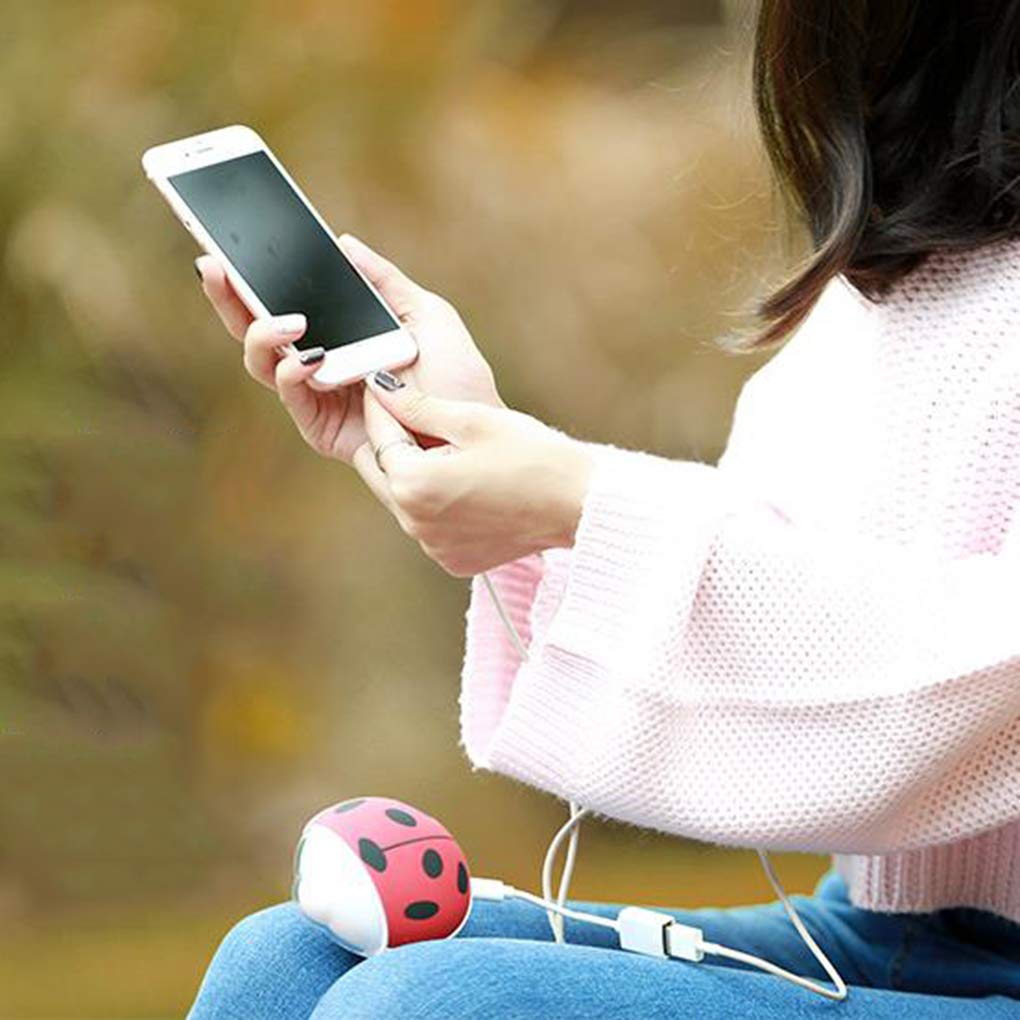 Inverno Scaldamani Elettrico, Luce Notturna a LED Portatile Power Bank, USB Ricaricabile Riutilizzabile con Riscaldamento Rapido, Regali Comfort, Pink