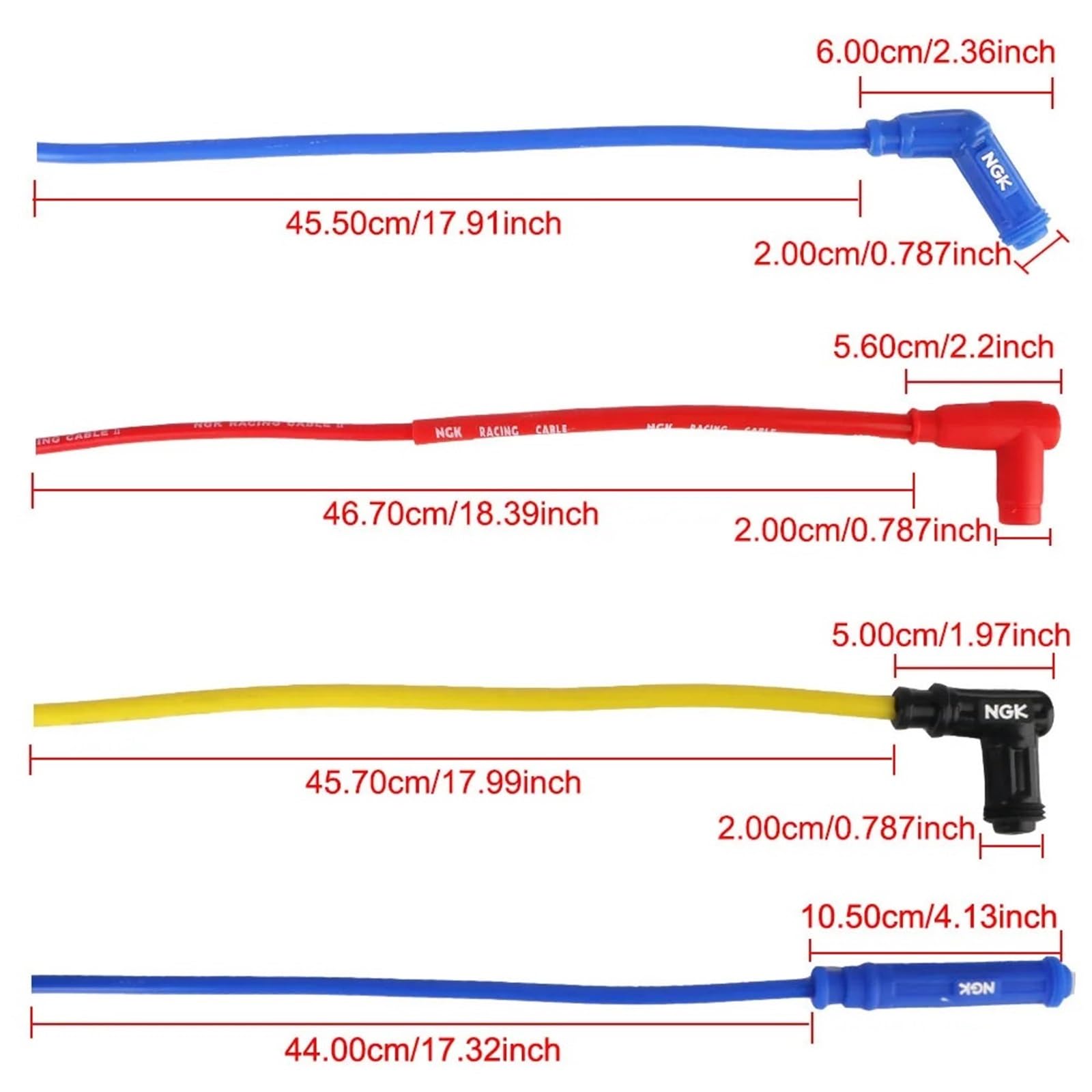 Lridium Cable Spark Plug Motocyklowa cewka zapłonowa uniwersalna do wyścigów motocyklowych Go Kart ATV Scooter Moto Cewka świeca zapłonowa cewka(120 angle Blue)