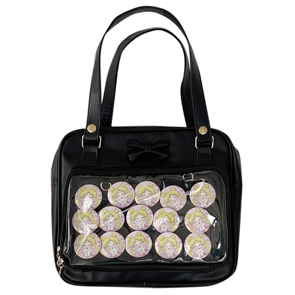 OXYPLAY Women's Bowknot Ita Crossbody Bag,Japanese JK Uniform Handbag,Kawaii Lolita Messenger Shoulder Bag For Anime Cosplay