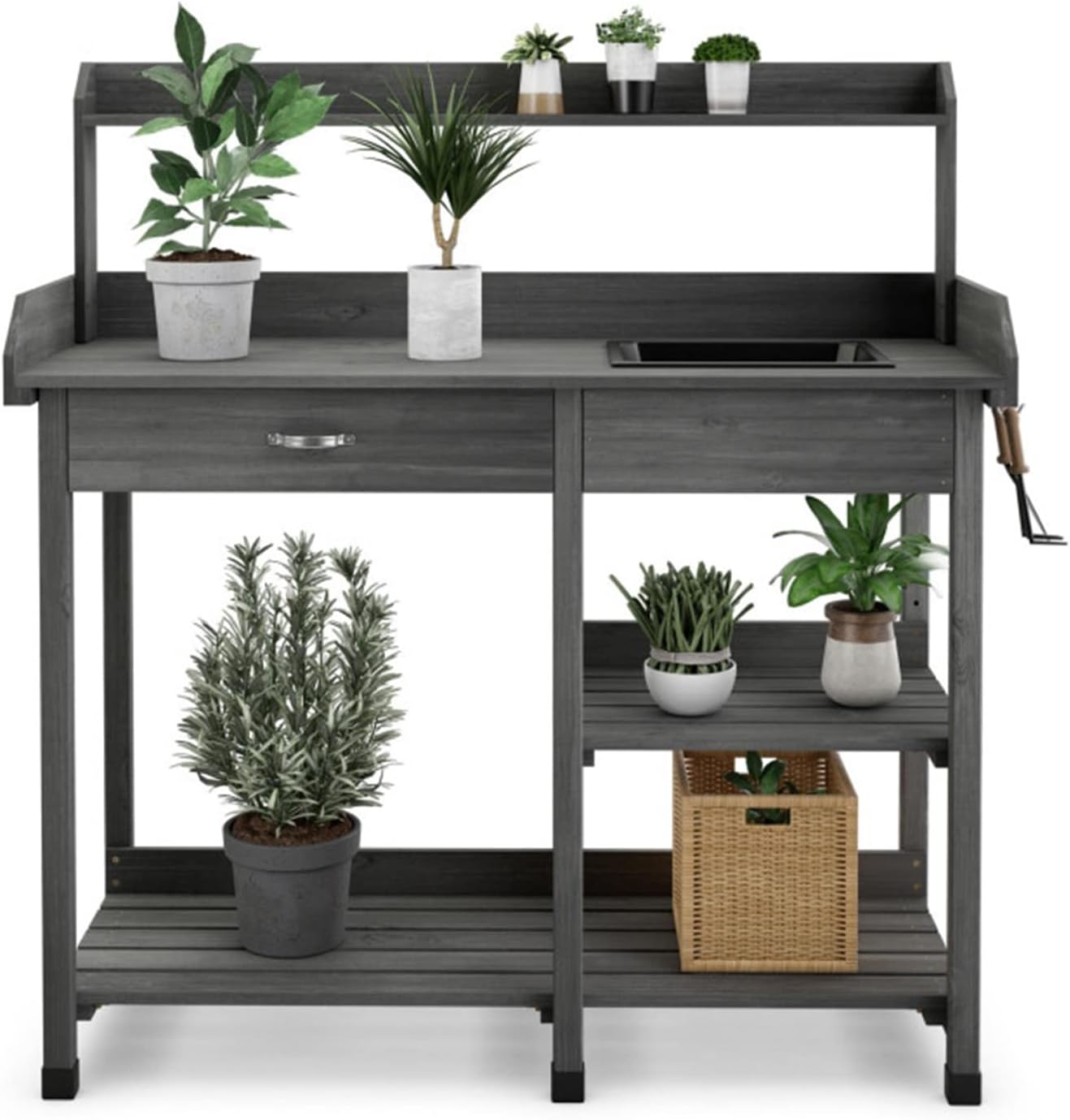 Potting Bench Outdoor Garden Work Bench Station Planting