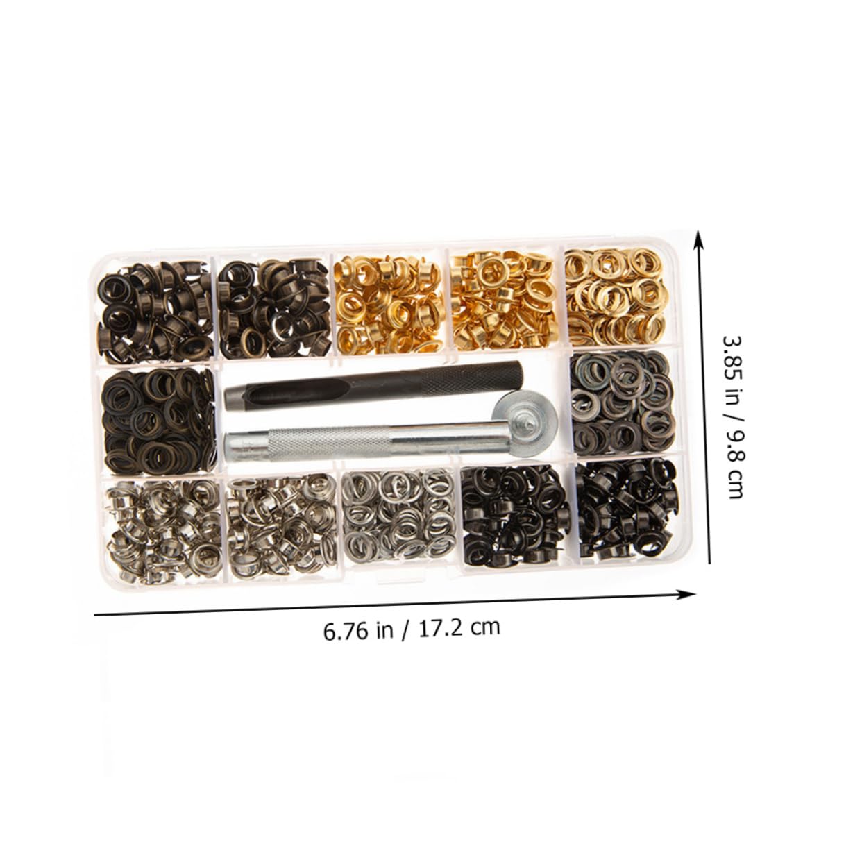 Cabilock DIY Eyelet Kit Grommet Tool for Leather and Crafts Eyelets Colors with Easy Installation Tool for Bags Shoes and Clothing Projects