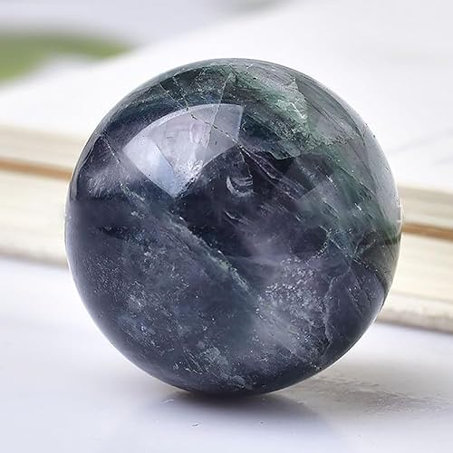 Miniatura 9 de Bola de cristal natural, piedra de luna naranja pulida, esfera decorativa con soporte de madera, bola de cristales curativos, piedra curativa