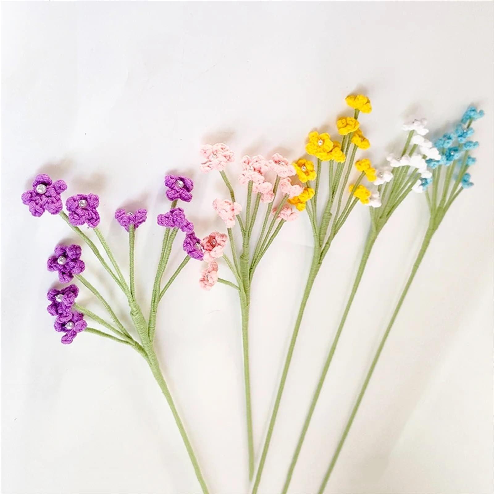 BTYQKZVPM，Flores de Ganchillo,Flores de Punto， 1PCS Bouquet Bridal Wedding Decoration Floral Home Table Decor(A)